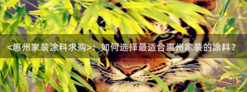 和记官方直营注册导航：<惠州家装涂料求购>：如何选择最适合惠州家装的涂料？