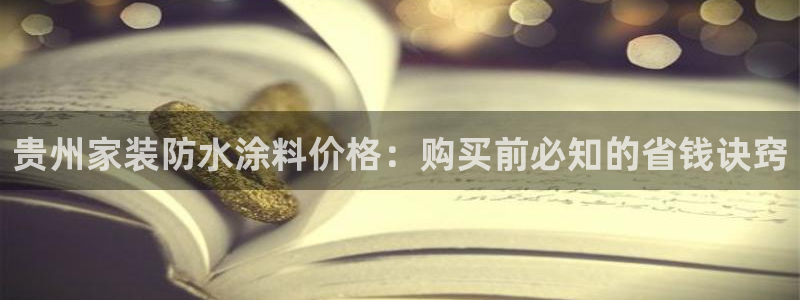 和记官方直营注册：贵州家装防水涂料价格：购买前必知的省钱诀窍