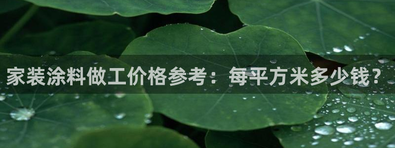 和记娱好网址：家装涂料做工价格参考：每平方米多少钱？